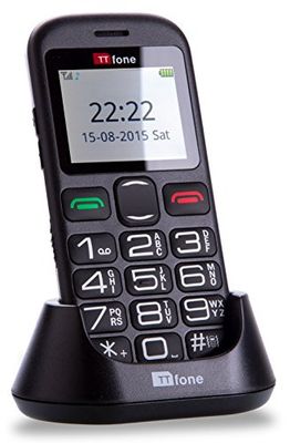 TTfone Jupiter 2 Big Button Pay As You Go Easy Simple Mobile Phone for The Elderly with SOS Emergency Button (Vodafone with £20 Credit)