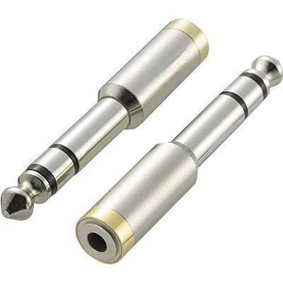 Speaka Professional SP-6672044 KKA-635 - Adattatore audio jack da 6,35 mm, 1 presa jack da 3,5 mm, colore: Argento