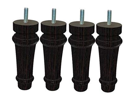 Margot – Royal Louis XVI zestaw 4 nóżek do stelaża 5,5 x 5,5 x 18 cm, drewno, wenge, 5,5 x 5,5 x 18 cm