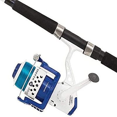 Mitchell Neuron Boat Combo Ready to fish setup with line, Fishing Rod and Reel Combo, Spinning Combos, Sea - Boat Fishing, Mackerel, Cod, Bass and Pollack, Unisex, Assorted, 100-300g| 2.40m