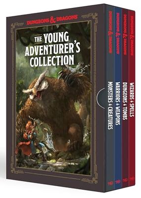 The Young Adventurer's Collection Box Set 1 [Dungeons & Dragons 4 Books]: Monsters & Creatures, Warriors & Weapons, Dungeons & Tombs, and Wizards & Spells: Dungeons and Dragons 4-Book Boxed Set