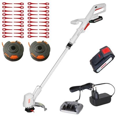 IKRA tagliabordi 2in1 senza cavo IART 2025 incl. batteria, caricabatterie, 2 bobine e 40x lame in nylon, 1,9kg leggero