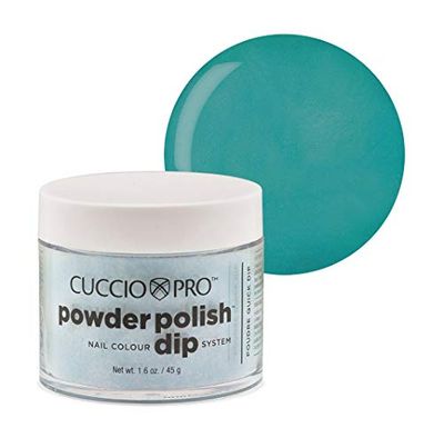 Cuccio Powder Polish - Acrylic Nail Colour Dip System - 45g (1.6oz) Dipping Powder - Sky Blue with Green Undertones