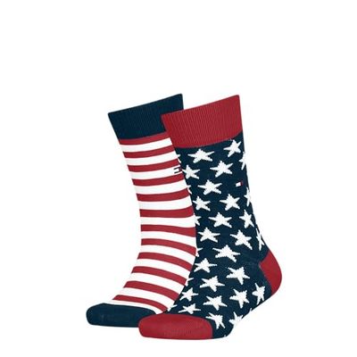 Tommy Hilfiger Uniseks kindersokken (set van 2), Tommy Original, 23-26 EU