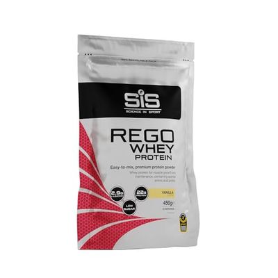 Science In Sport REGO Whey Protein Powder | Muscle Building & Recovery with BCAA Amino Acids | Vanilla Flavour, 460 Grams, 15 Servings