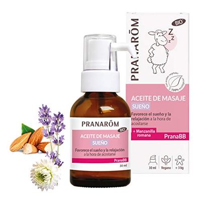 Pranarom - PranaBB - olio da massaggio - sonno - 30 ml di olio essenziale (Mandarino - Arancia - Lavanda - Camomilla)