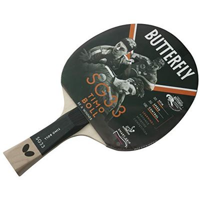 Butterfly SG33 - Bate de Tenis de Mesa, Color Negro y Rojo, uno