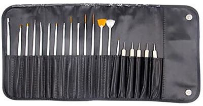 SET 15 PINCELES NAIL ART+5 DUBEL METALL PUNKT