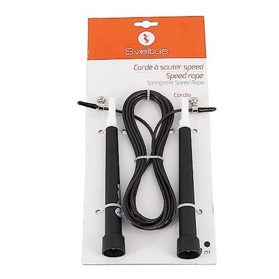 Sveltus Speed - Corda da saltare, per adulti, unisex, colore: nero, ca. 300 cm