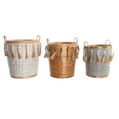 CESTA SET 3 BAMBU 49X45X54 44X49 36X46 MULTICOLOR