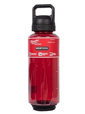Milwaukee 4932498636 Packout 740 ml Plastic Bottle Chug Lid Red