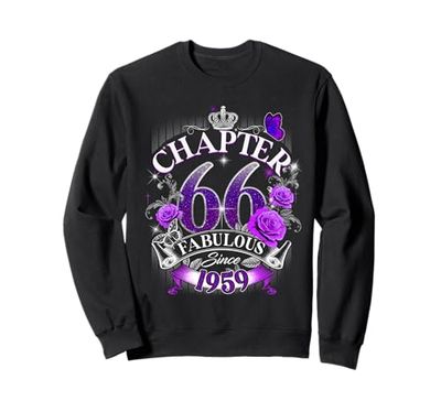 Womens Chapter 66 Fabulous Since 1959 66th Birthday Design Felpa