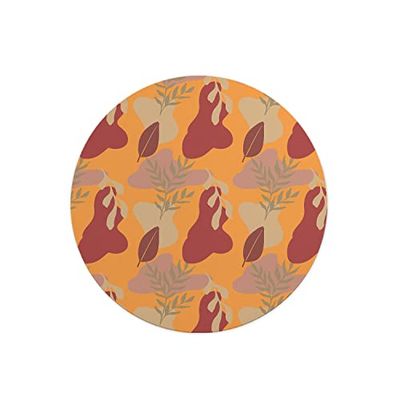 Questo Casa, Tapis de Souris Rond imprimé numérique avec Fond antidérapant pour Bureau et Maison Diamètre 22 cm