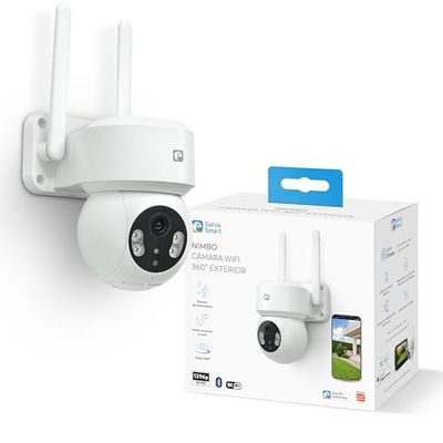 Garza Telecamera di sorveglianza IP WiFi intelligente da esterno a 360°, 1296P con visione notturna, audio bidirezionale, rilevamento del movimento, controllo app