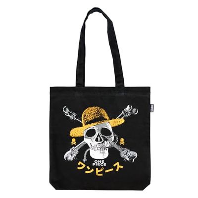Grupo Erik Tote Bag One Piece, Jolly Roger - Katoenen Draagtas - Boodschappentas - Boodschappentas lang handvat - 37 x 39 x 10 cm