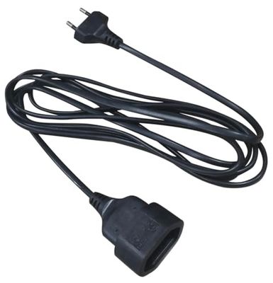 Prolunga economica nera 2 m 2 x 0,75 mm, ideale per collegamenti elettrici ed estendere la portata dei dispositivi.