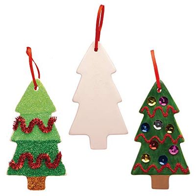 Baker Ross AW986 - Decoración para árbol de Navidad (5 unidades), color marrón