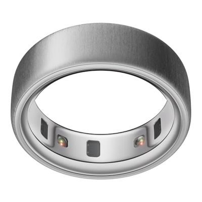 OURA Ring 4 - Brushed Silver - Taille 9 - Anneau connecté | Trouvez Votre Taille avec Le baguier Ring 4 | Suivi du Sommeil - Fréquence Cardiaque - Activité - Max. 8 Jours d'autonomie