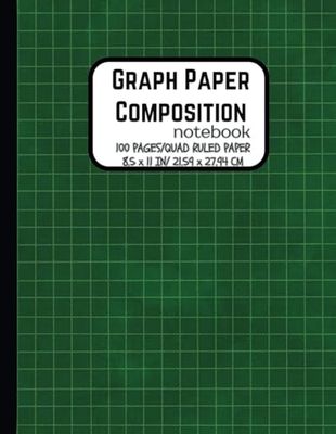 Graph Paper Composition Notebook: Grid Master with 100 Large 8.5 x 11 Quad Ruled Sheets