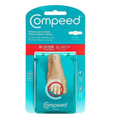 COMPEED Ampolas entrededos, pensos hidrocolóides contra roçaduras, pack de 8 unidades.