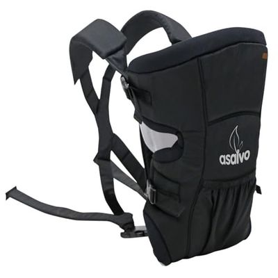 Asalvo - Mochila porta-bebés preta
