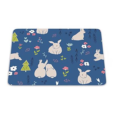 Bonamaison, Tapis de Souris Rectangle Imprimé Numériquement, Fond Antidérapant, pour Bureau et Maison, Taille: 22x18cm