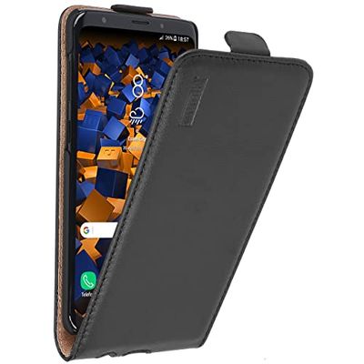 mumbi Väska flip case kompatibel med Samsung Galaxy S9+ fodral mobilväska wallet, svart