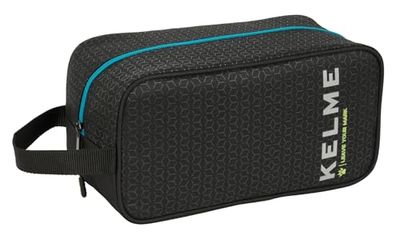 Safta Kelme Iron - Sac à Chaussures Moyen, Multi-usages, Trousse de Sport, extrascolaire, Football, Confortable et Polyvalent, 29 x 14 x 15 cm, Noir, M, Décontracté
