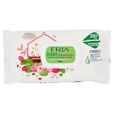 FRIA SALVIETTE BABY SENSATION EMOLLIENTE CON BURRO DI KARTITE' 70 PZ.
