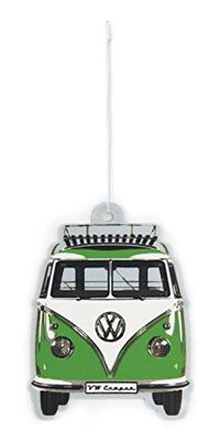 BRISA VW Collection - Volkswagen Combi Bus T1 Camper Van Désodorisant, Distributeur de Odeur, Diffuseur de parfumé, Arbre pour la Voiture/Véhicule (Pomme Verte/Vert)