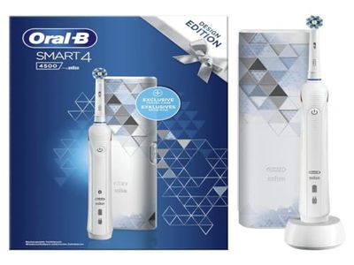 Oral-B Smart 4 elektrische tandenborstel, oplaadbaar, met 1 Bluetooth-handvat, 1 borstel en 1 reistas