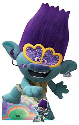 Star Cutouts Ltd Ster Uitsparingen SC1525 Grote Tak Zingen Trolls World Tour Hoogte 148cm Breedte 96cm, Multicolour