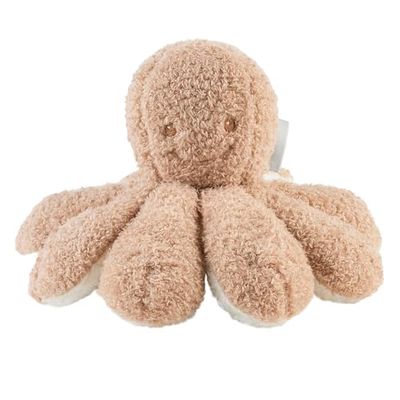 Nattou Doudou Hochet en Polyester, Pieuvre, Env. 20 cm, Teddy, Brun Clair