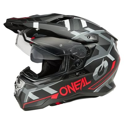 O'NEAL D-SRS Casque Square Noir/Rouge/Gris S