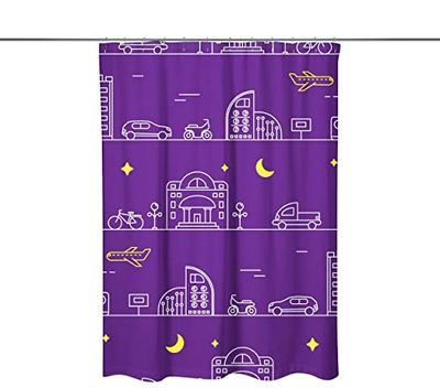 Bonamaison Shower Curtain, Polyester, Multicolor, 150x200