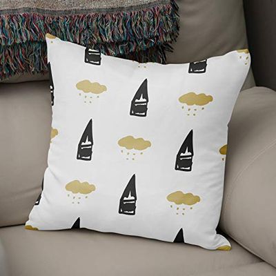 Bonamaison Decoratieve kussenhoes willekeurig patroon, gooien kussenhoezen, home decoratieve kussenslopen voor woonkamer, bank, slaapkamer, grootte: 43x43 cm - ontworpen en vervaardigd in Turkije