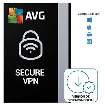 AVG Secure VPN 2024 - Conexión Privada Virtual para proteger la privacidad | 5 Dispositivo | 1 Año | PC/Mac | Código de activación enviado por email