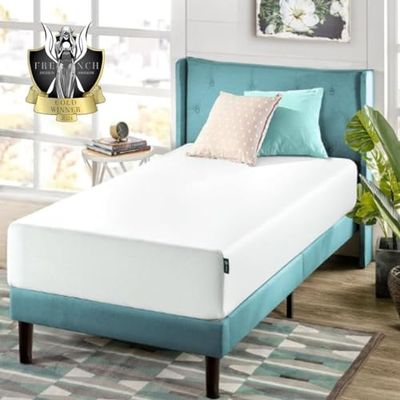 Zinus Matelas 90x190 cm - Hauteur du matelas 25 cm - Thé vert Matelas en mousse à mémoire de forme