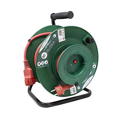 Electraline 200104 Prolunga da Giardino 20 Mt per Elettrodomestici da Giardinaggio con Protezione Sezione Cavo H05 RR-F 3G1,5mm, Verde