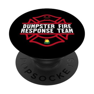 Dumpster Fire Response Team broma de trabajo divertida PopSockets PopGrip Adhesivo