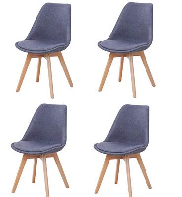 La sedia spagnola Salou sedia in tessuto, grigio pizzara, 49,5 cm (larghezza) x 56 cm (profondità) x 84 cm (altezza)