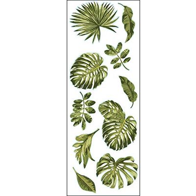 Decorative 152621 sticker tropische bladeren, 24 x 68 cm, vinyl, groen