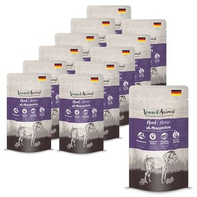 Venandi Animal Premium Kattenvoer, paard als proteïne, natvoer, graanvrij en natuurlijk, 12 x 125 g (12 stuks)