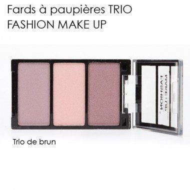 Fashion Make-Up FMU1100306 Ombres à Paupières Trio N°6 Fiery Rose