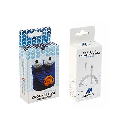 Pack étui Airpods Crochet Hillary + câble de données USB-Lightning