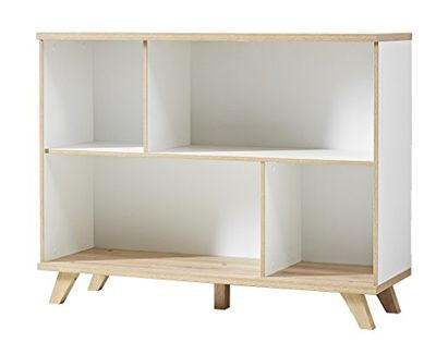 GERMANIA DIE MÖBELMACHER GW-Oslo 3267-221 Scaffale, Legno, Bianco/Elementi di stacco in Imitazione Rovere Sanremo, (L/H/P), 120 x 93 x 40 cm