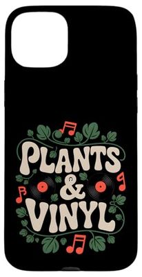 Plantes Vinyle Musique Coque pour iPhone 15 Plus