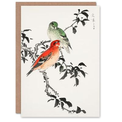 Artery8 Numata Kashu Art Card Crossbill Birds Japanese