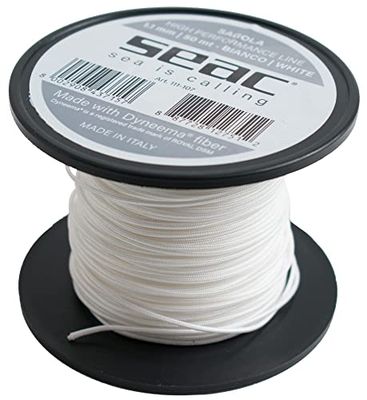 SEAC Dyneema, 50m x Ø1.1mm, Blanco, línea de Pesca submarina