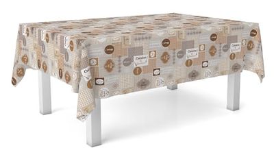 Martina Home Cuisine Oilcloth Tablecloth Brown 260 x 140 cm